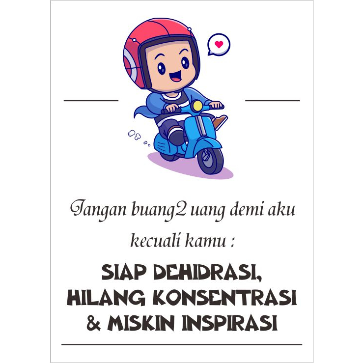 Stiker Transparan Gelas CUP minuman