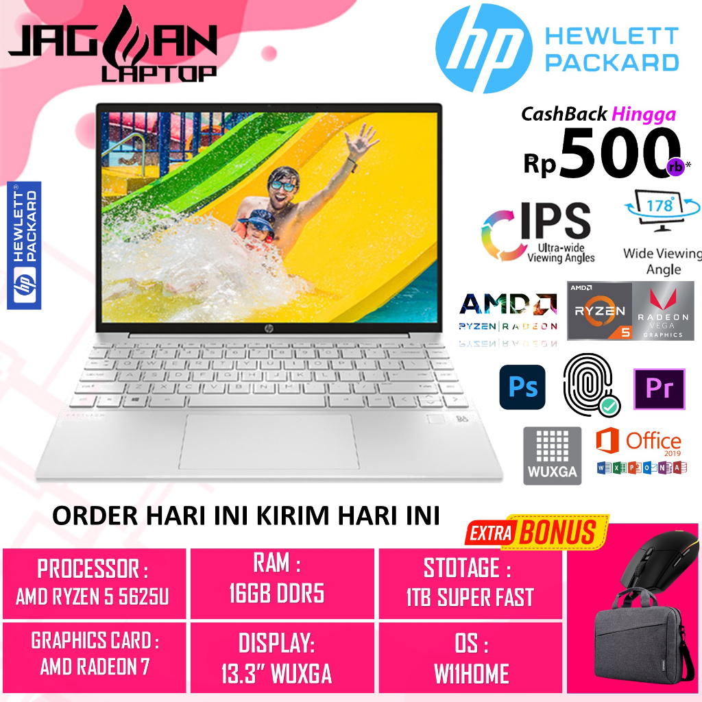 LAPTOP PAVILION AERO 13 AMD RYZEN 5 5625U 16GB 1TB 13.3&quot; WUXGA IPS BL FP WIN11HOME SILVER