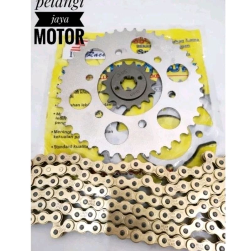 GEAR SET UKURAN 428 NINJA150 - VIXION - RX KING - SATRIA FU - MX KING - SONIC150 - MX NEW  - GEAR DE