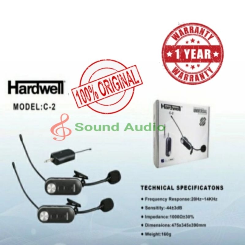 mic hardwell c2 mic wireless hardwell c 2 barang dijamin original