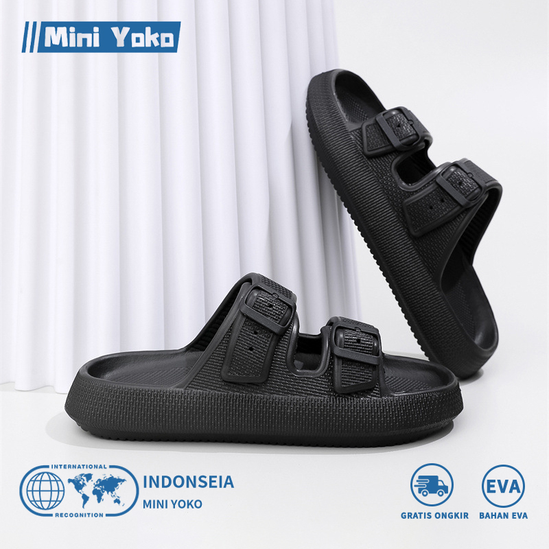 Mini Yoko Sendal wanita kekinian Import korea Sandal slop karet wanita terbaru 2023 Sandal Jelly wanita balance murah EVA