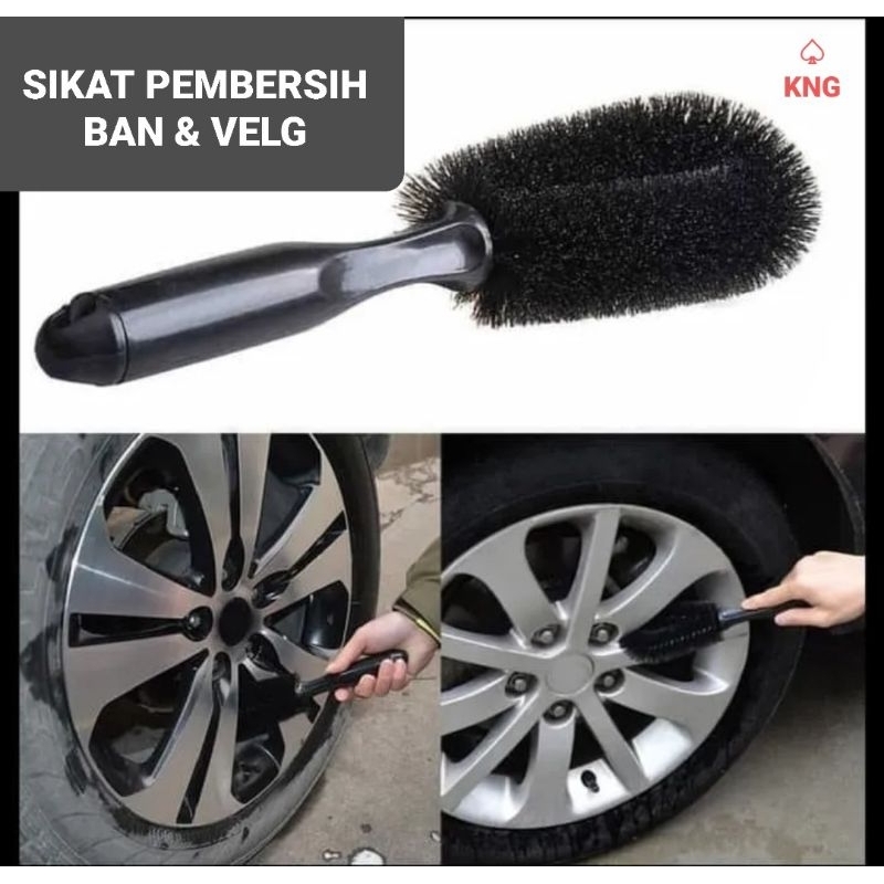 Sikat Velg Ban Roda Motor &amp; Mobil Plastik ABS Praktis - Cars Velg Brush Cleaning