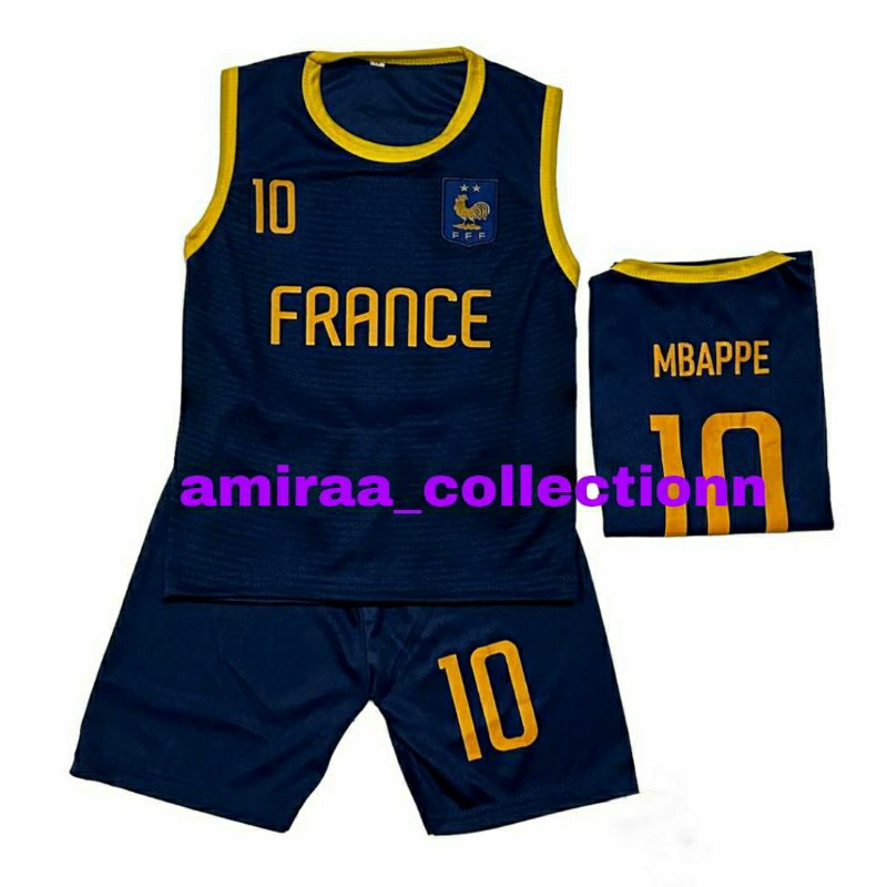 COD / SETELAN BAJU BOLA  FRANCE ANAK TERBARU  / SET BAJU BOLA ANAK LAKI LAKI TERMURAH