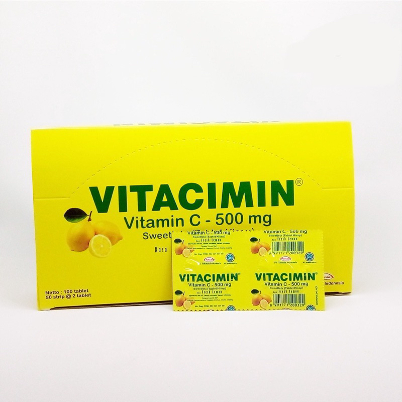 VITACIMIN Tablet Hisap Vitamin C | Menjaga Daya Tahan Tubuh isi 2 Tablet