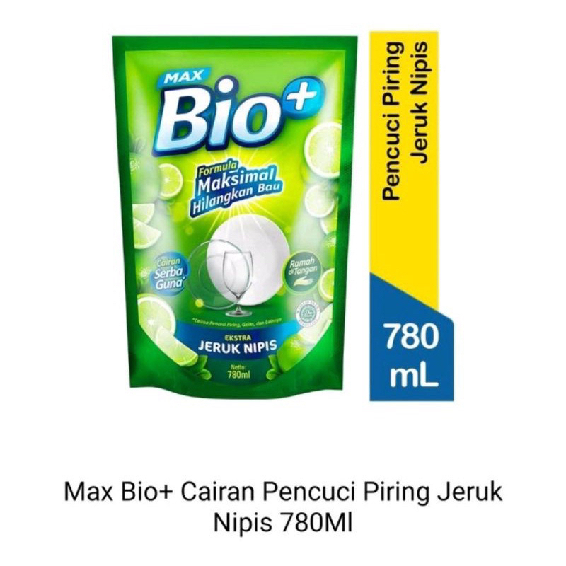 Sabun Cuci Piring Max Bio+ / Max Bio Plus 780ml