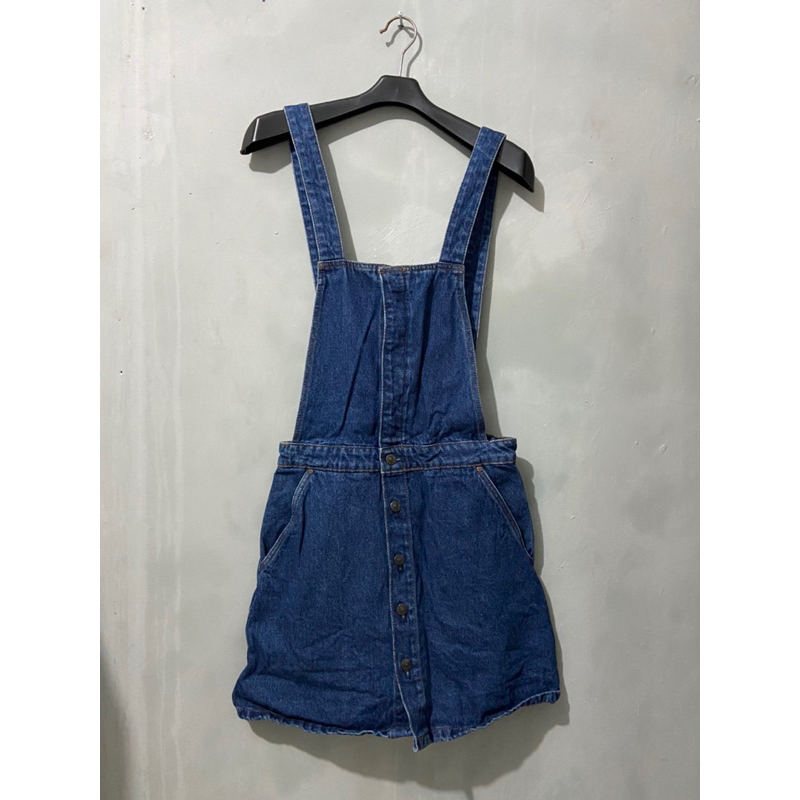 overall jeans zara minus ex display woman wanita cewek jumpsuit kece navy