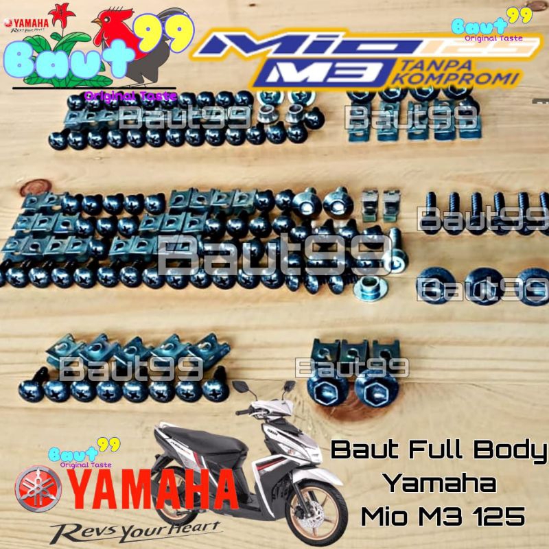 Baut Fullset body Yamaha Mio M3 125/Full body Yamaha Mio M3 125