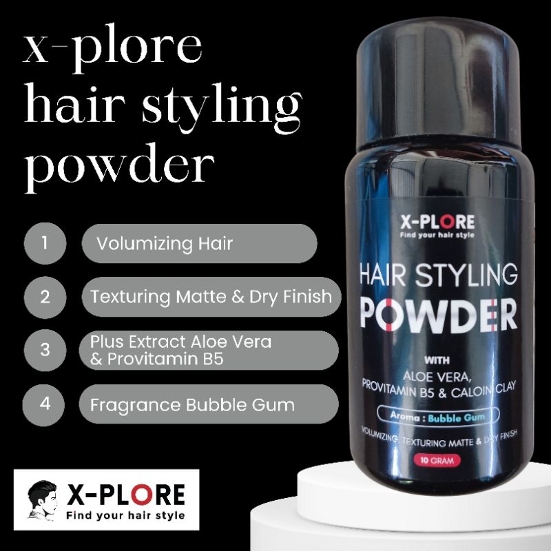 Hair Powder X-Plore Bubuk Rambut Hair Styling Texture Pomade Bubuk Rambut