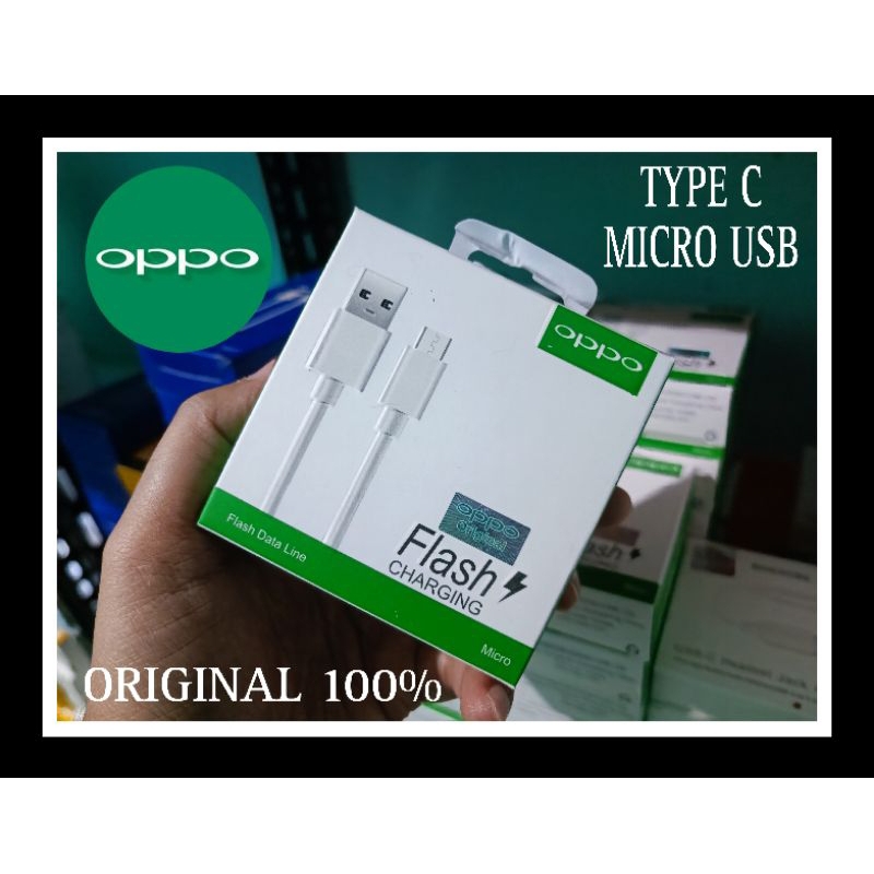 ( ORIGINAL 100 % ) Kabel data kabel charger OPPO original F7 F5 Youth F3 plus F1 plus F1s New A83 A71 A39 A37 A31A3s A7 A5s A12 Neo7 A5 A52 A53 A57 2020 A7 2020 A9 2020 R5 RENO 4F Micro usb - Type C Tipe C