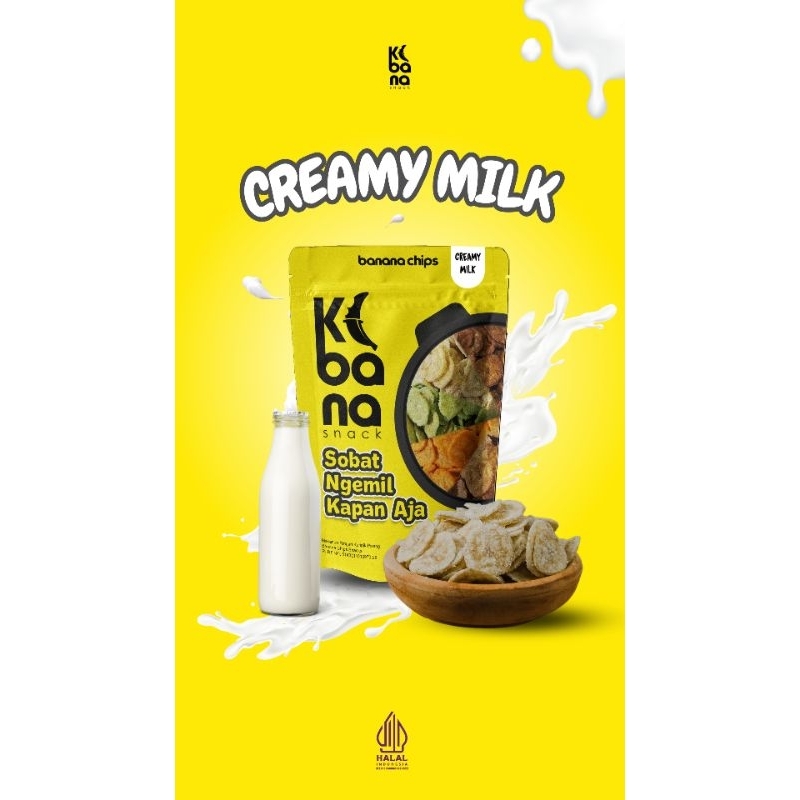 

KERIPIK PISANG KIBANA - BANANA CHIPS VARIAN RASA CREAMY MILK