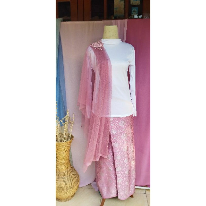 (COD) SELENDANG TILE MUTIARA /HIASAN PUNDAK KEBAYA /DRESS