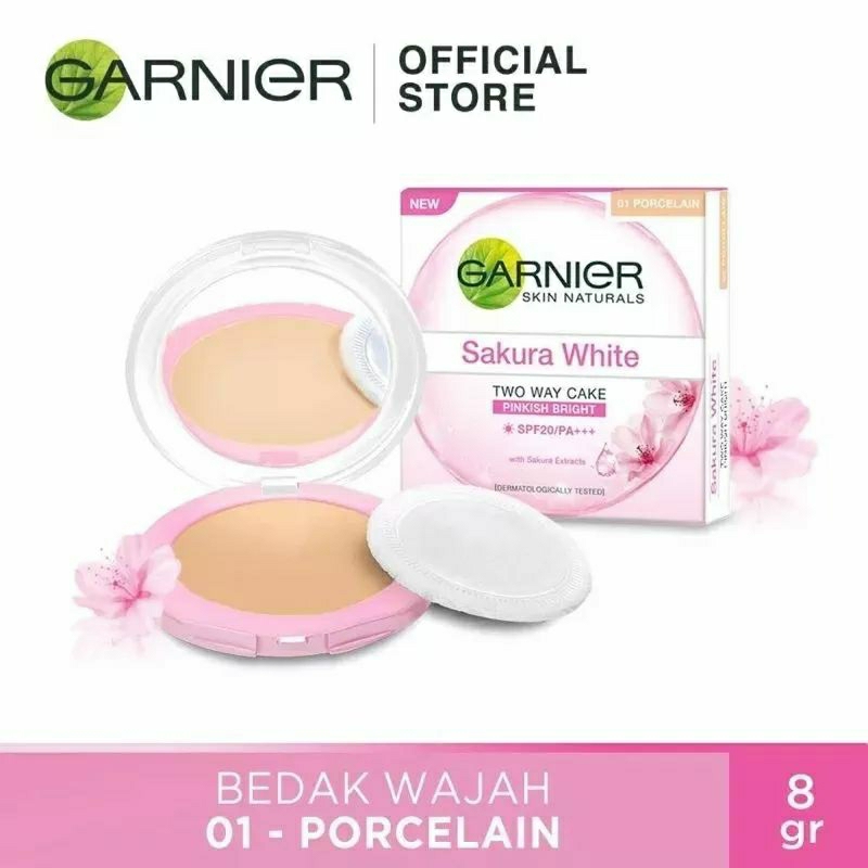 Garnier Sakura White Two Way Cake - 01 Porcelain