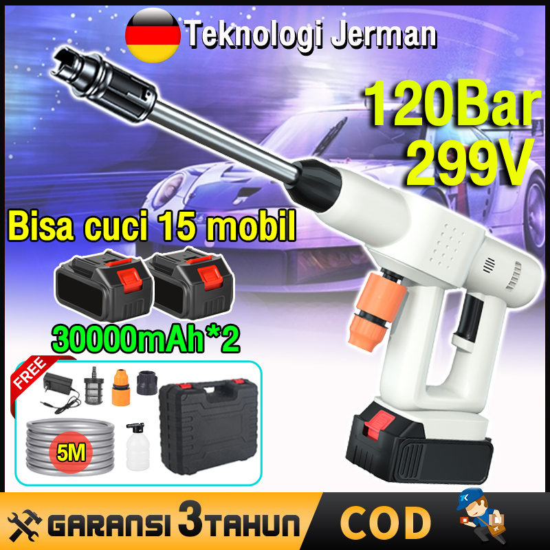 Reaim alat cuci mobil cordless 600w 120Bar jet cleaner mesin cuci mobil alat cuci motor semprotan cuci motor alat pencuci motor