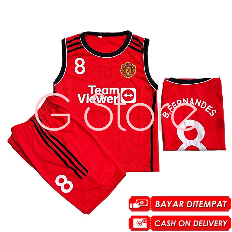 bisa cod setelan bola singlet terlengkap baju sepakbola termurah berkualitas set kaos futsal laki terbaru bruno