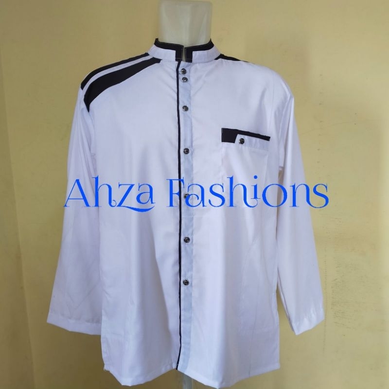Koko Al Kahfi Baju Koko Lengan Panjang Warna Putih Koko Terbaru Koko Santai Koko Casual Jasko KoKo P