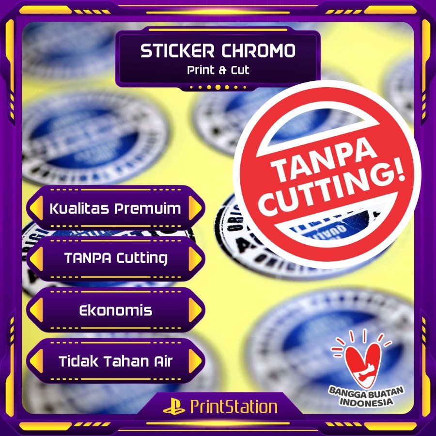

Print Sticker Chromo A3+ TANPA CUTTING !!