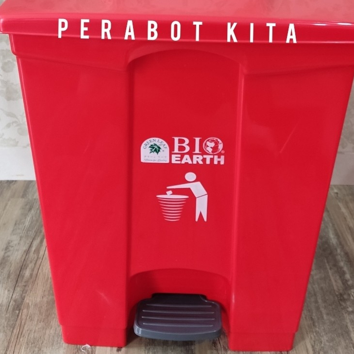 Tempat Kotak Sampah Injak 50 Liter Green Leaf 2169 Bio Plastik Dust Bin