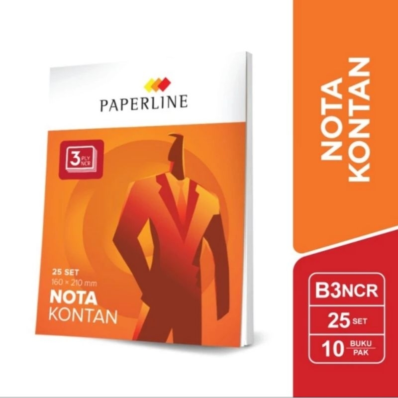

( 10 buku ) Nota Kontan Paperline PPL 3 ply Besar