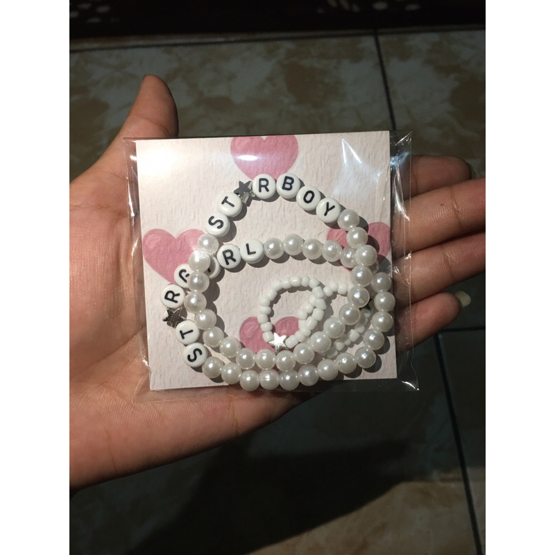 FREE 2 CINCIN GELANG COUPLE STARBOY STARGIRL THE WEEKND BRACELET THE WEEKND ST☆RBOY ST☆RGIRL ESTHETI