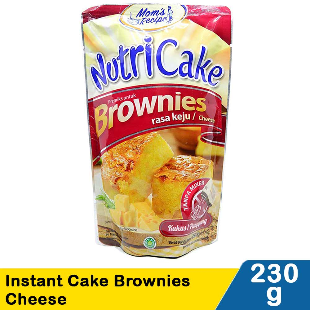 NUTRI CAKE  CHOCOLATE ATAU  CHEESE  BROWNIES INSTAN 230gr