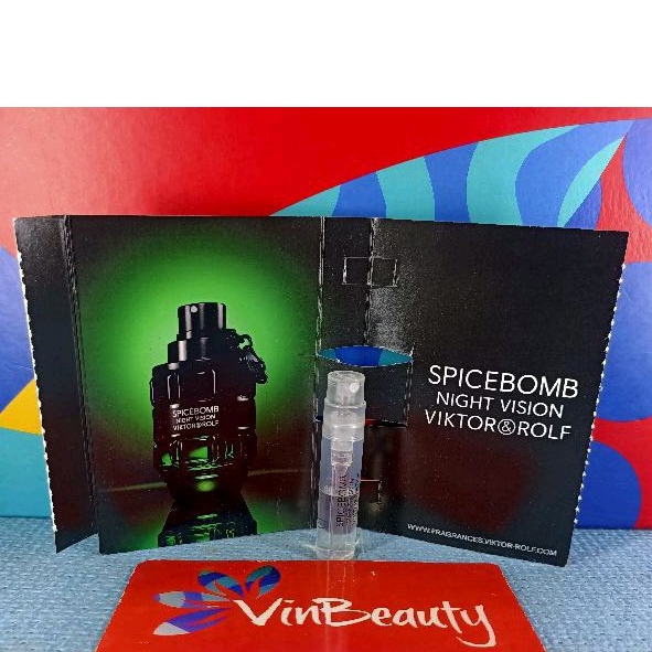 Vial Parfum OriginaL Spicebomb Night Vision EDT 1.2 ml For Men Murah