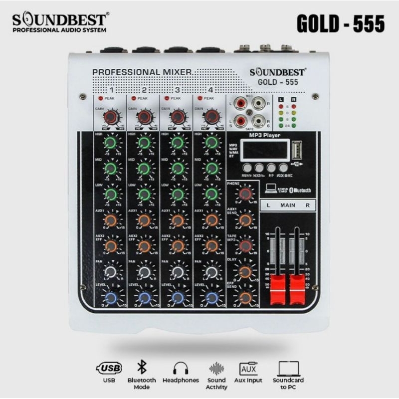 Mixer Soundbest Gold 555 Original 4 Channel