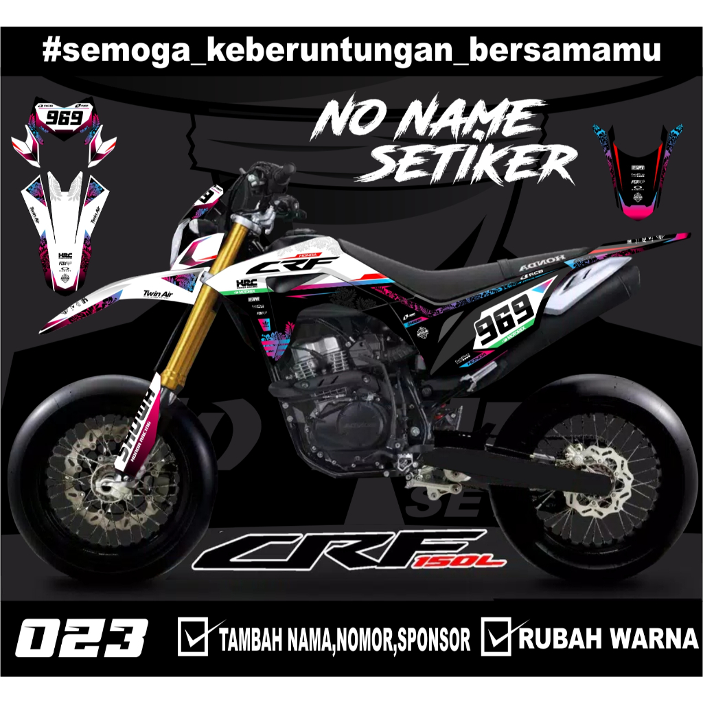 Sticker setiker stiker decal CRF 150 L- (024) minimalis Fullbody-Dekal CRF 150 L Trail Supermoto