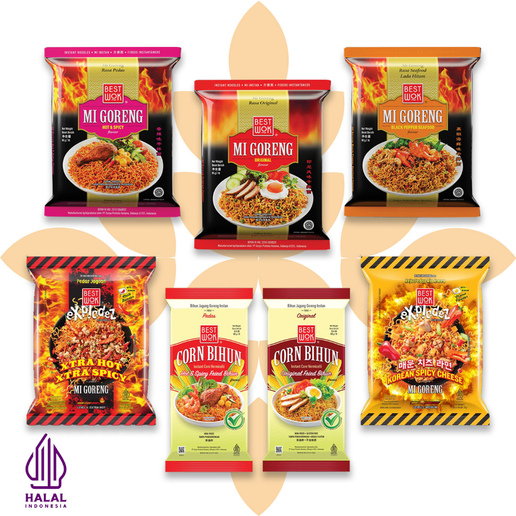 BEST WOK - SEMUA VARIAN MIE GORENG (ORIGINAL/ HOT &amp; SPICY/ BLACKPEPPER SEAFOOD) - 80/85 GR