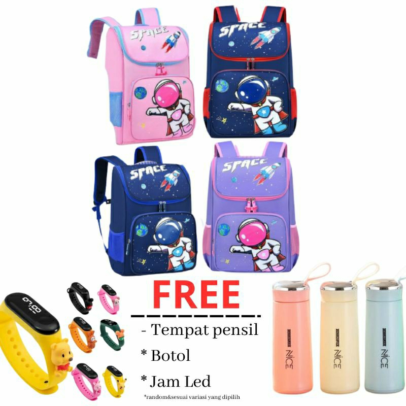 NIQABIS Tas Ransel Anak Laki Laki Astro Space Tas Sekolah Anak Tk SD Anak Cowok Cewek Perempuan Unisex Murah