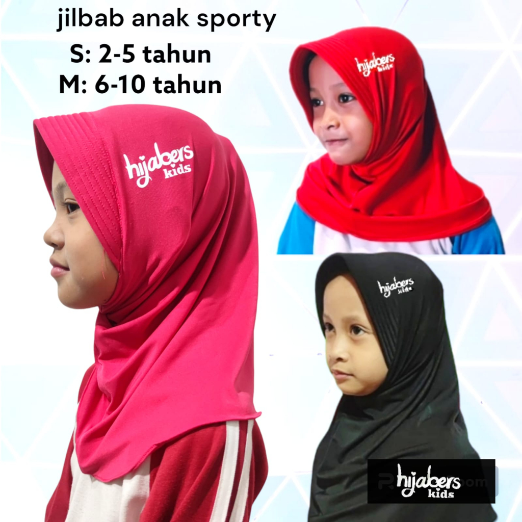hijaberskid jilbab anak sporty kerudung anak putri bergo anak hijab instan hijab olahraga anak