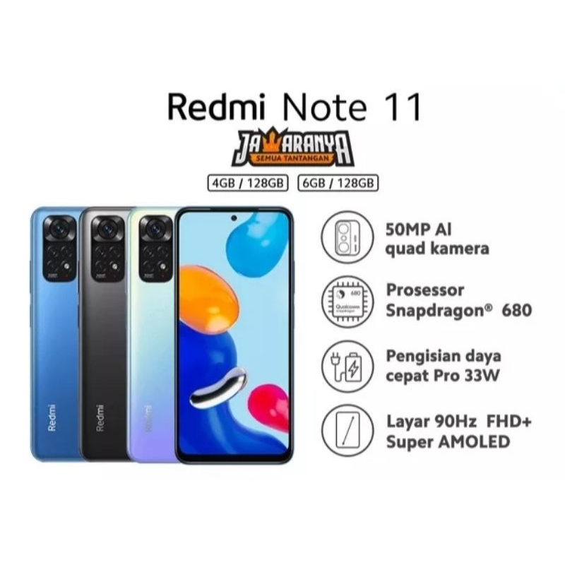 REDMI NOTE 11 4/128 FULLSET ORIGINAL MULUS  SECOND/BEKAS