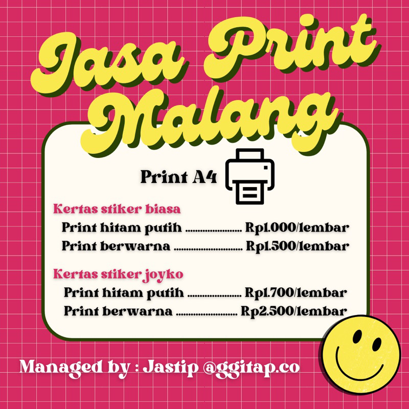 JASA PRINT STIKER MALANG CETAK STIKER A4