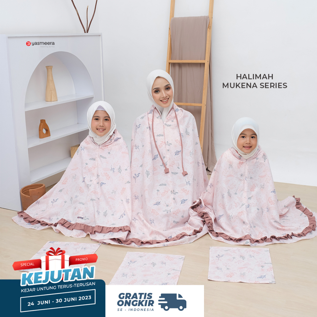 YASMEERA MUKENA HALIMAH SERIES TERBARU 2023