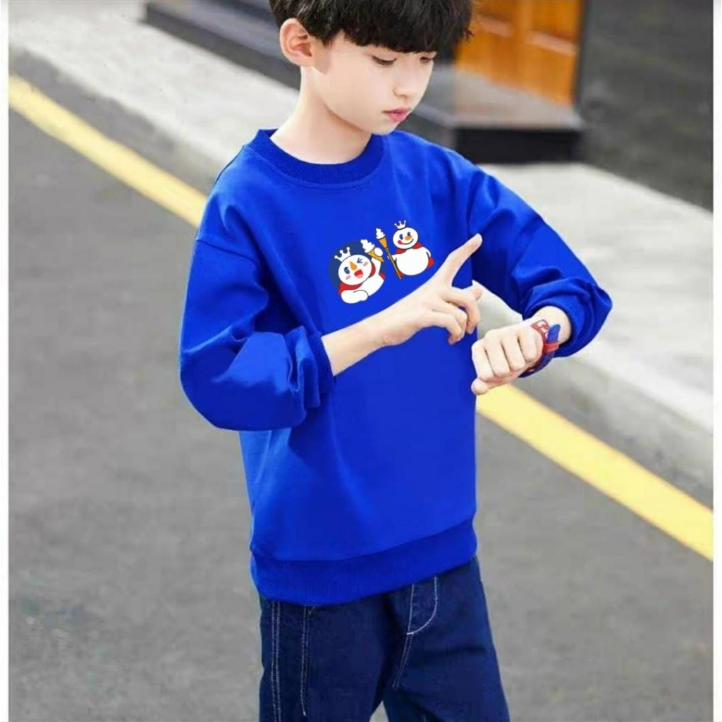 JOSJOLI_STORE/BAJU SWEATER MIXUE 4/Atasan Anak Laki-Laki Lengan Panjang/Fit To XS S