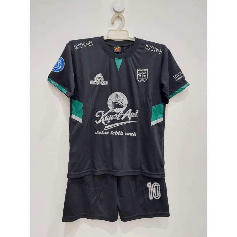 SETELAN BAJU BOLA ANAK PERSEBAYA HITAM ALTERNATE