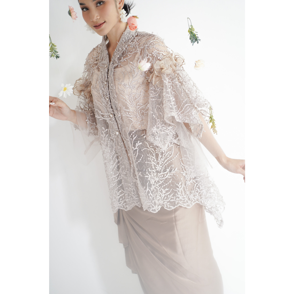 JALEELA - ALEYAH TOP  (ATASAN ONLY) - (INNER INCLUDED) (KEBAYA KONDANGAN / MODERN / LAMARAN / WISUDA)