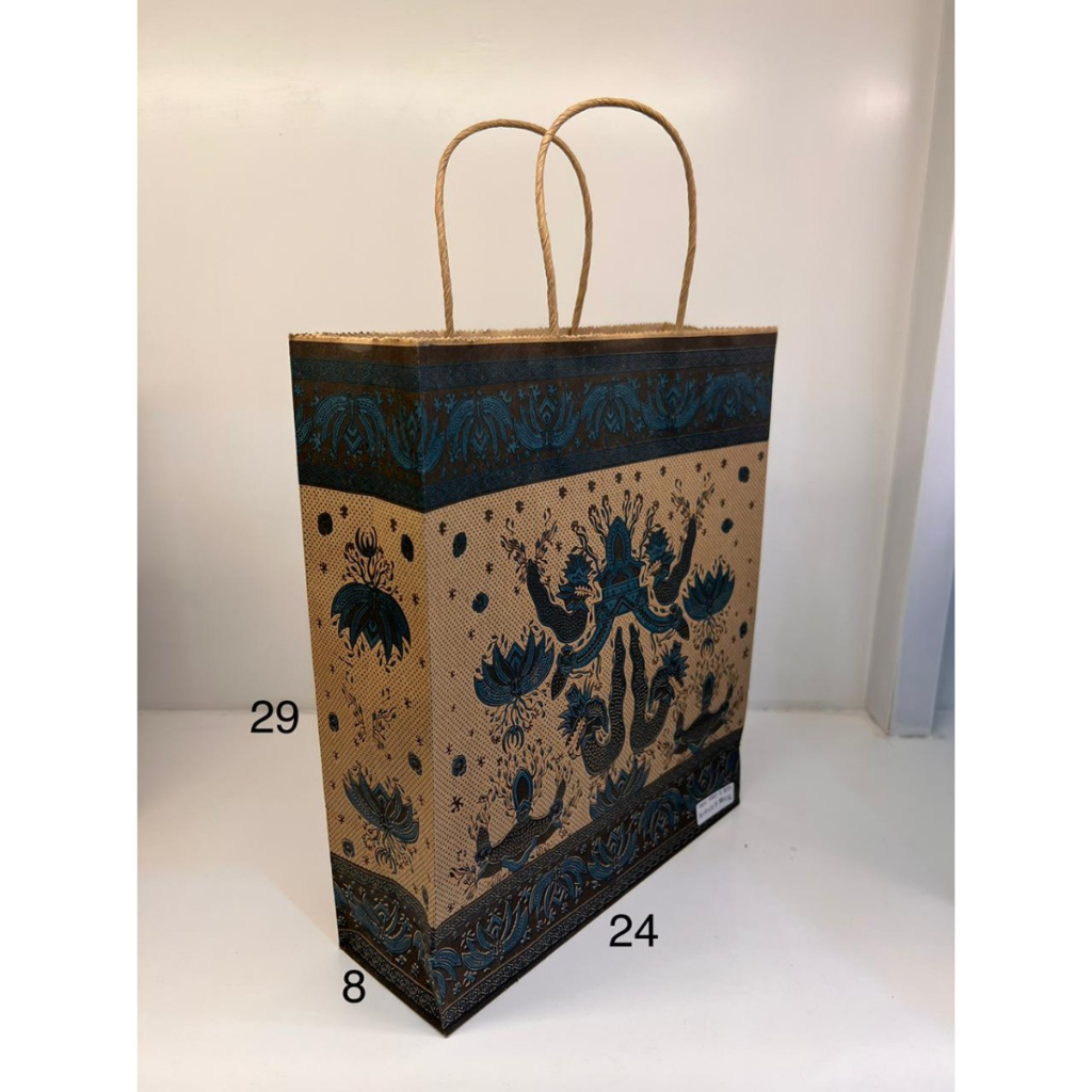 

10 pcs PAPERBAG BATIK KRAFT OKEY B 24X8X29 CM TALI