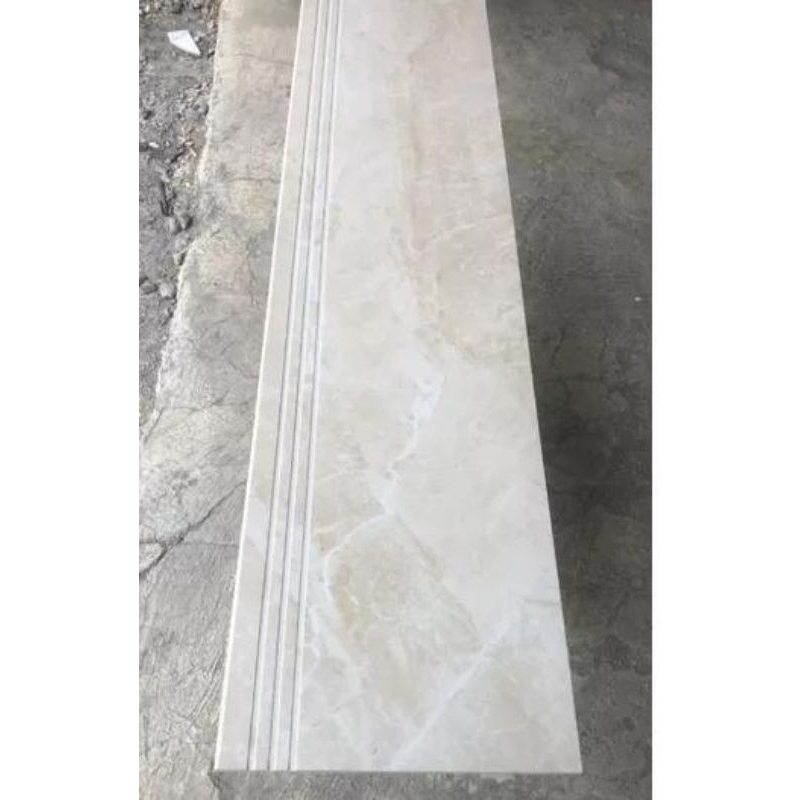 Stepnosing Granit Tangga motif MARMER VOZA CREAM 30X100,20X100