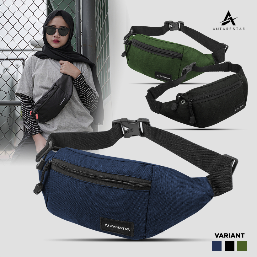 Tas Selempang Waist Bag Olahraga Pria Antarestar Tas Pinggang Tas Waistbag Tas Slempang Pria Keren