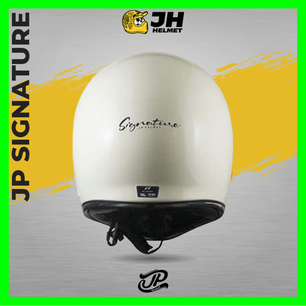 Helm Cakil JP Signature SG01 White Cream Black | White Cream Glossy | Helm JPX Retro Full Face | JUAL HELM