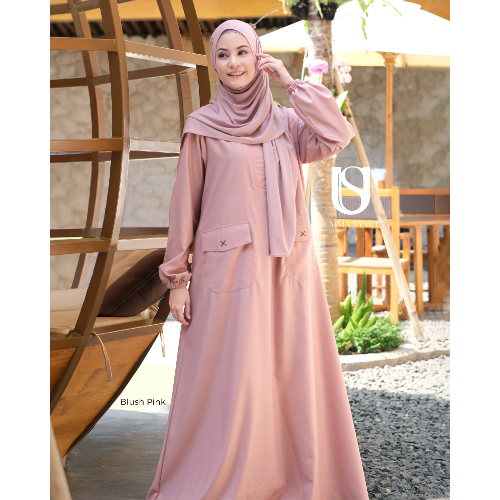 Shayla dress umma syari gamis katun  gamis menyusui dress