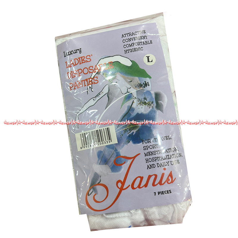 JANIS 7PCS DISPOSABLE UNDERWEAR UKURAN M,L,XL JANIS  CELANA DALAM KERTAS SEKALI PAKAI COCOK UNTUK TRAVELING DAN  DAN MASA PERAWATAN DI RS