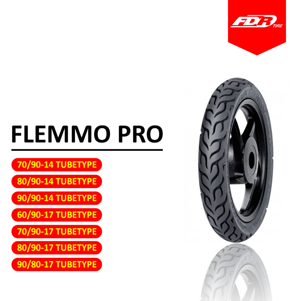 FDR Nontubeless FLEMMO PRO TT  - Ban Motor Ring 14 dan 17