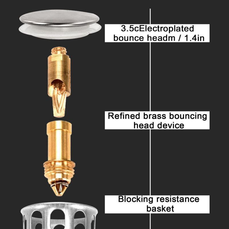 Filter Pembuangan Wastafel Stainless Tutup Saluran Pembuangan Air Wastafel Basin Drain Filter