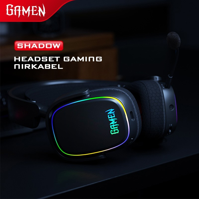 HEADSET GAMEN SHADOW WIRELESS BLUETOOTH 5.1 BATERE 1.000mAH