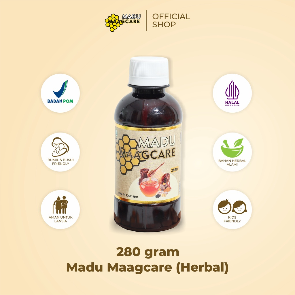 Maagcare Original Madu Maag Kronis Obat Asam Lambung Gerd Tukak Lambung Gangguan Pencernaan BPOM