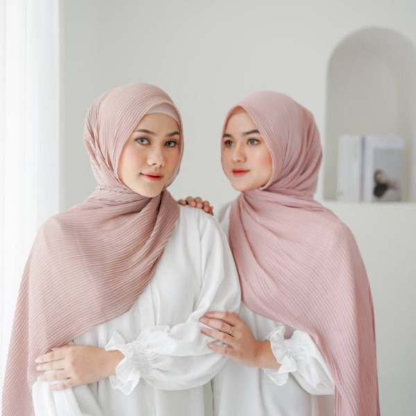 Hijab Pashmina Plisket Mercy - Kerudung Pashmina Plisket full Lidi Premium - Jilbab Pashmina Plisket Termurah