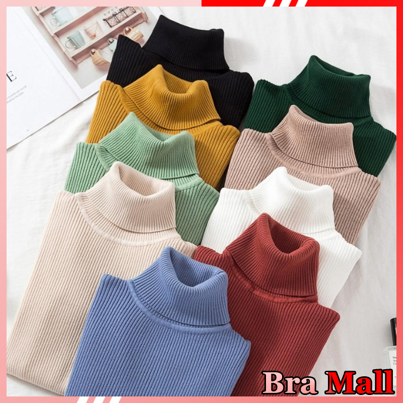 【 Bra Mall 】BJ-059  Inner Rajut Aisha Hijab Baju Dalaman Turtleneck Knit Manset Import Bahan Premium Tebal dan Adem | Dalaman Hijab Lengan Panjang