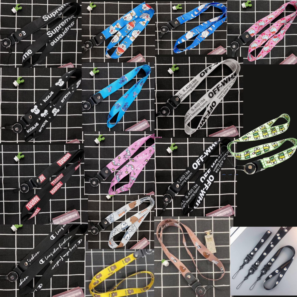 Tali Gantungan Hp // Lanyard Hp Kualitas bahan Bagus Motif Print Bolak Balik PROMO SEN