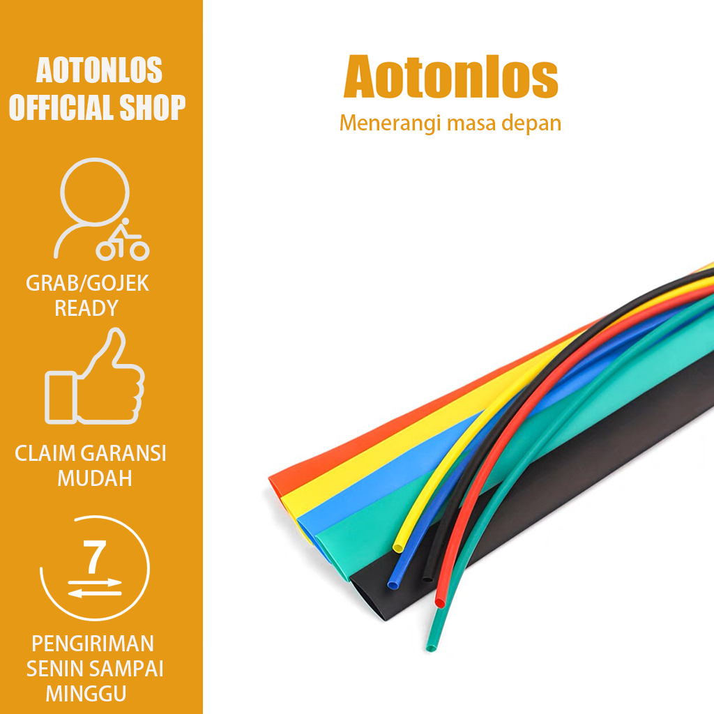 Heatshrink Heat Shrink Tubing Selongsong Kabel Bakar @1 meter